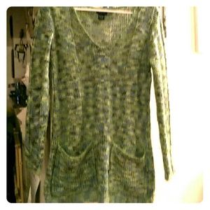Green woven sweater
